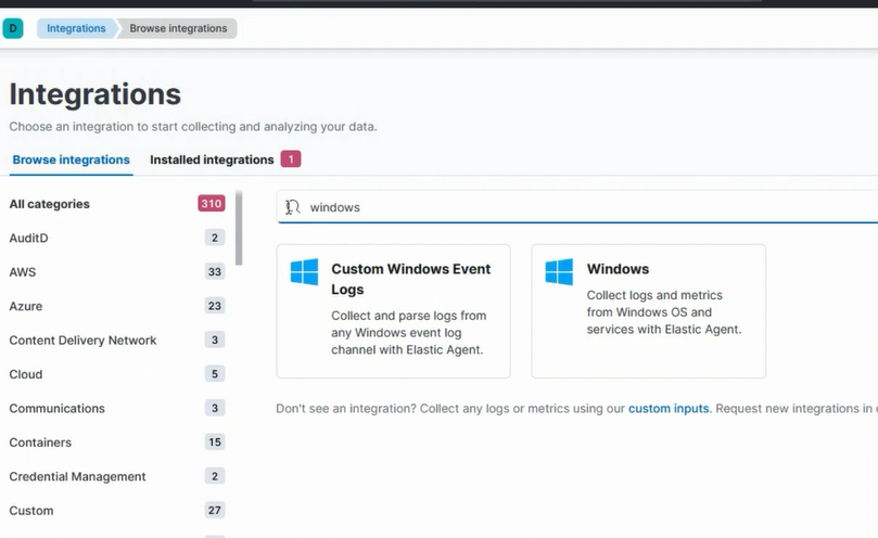 Custom Windows Event Logs Integration