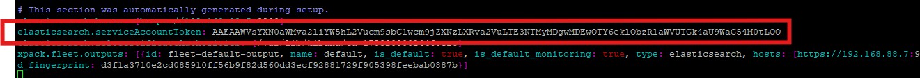 Kibana Service Token