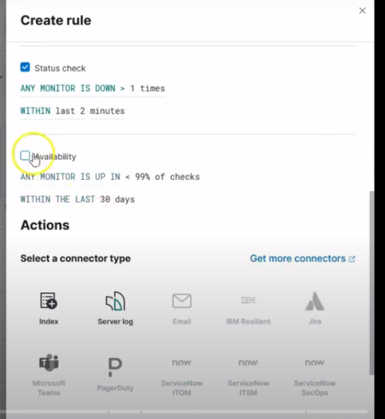 Creating rule query